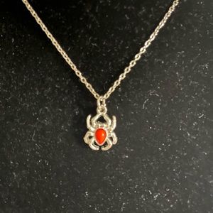 🎃Silver spider necklace